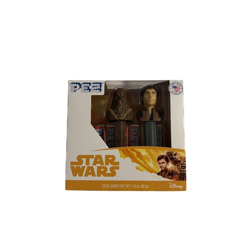 PEZ Star Wars Han Solo & Chewbacca Candy Dispenser Gift Set NWT 2018 Disney